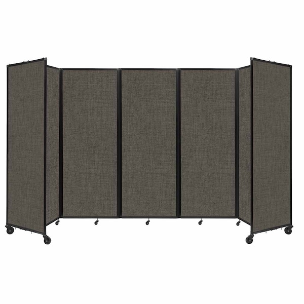 Room Divider 360 Folding Portable Partition 14' x 7'6" Mocha Fabric